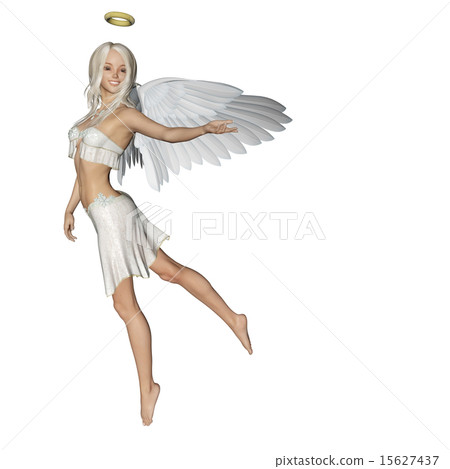 Cute angel perming 3DCG illustration material 15627437
