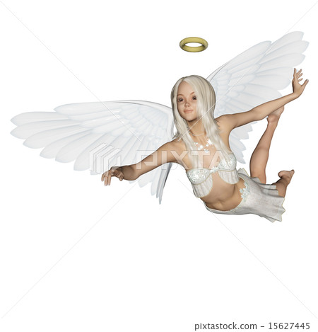 Cute angel perming 3DCG illustration material Cute angel perming 3DCG illustration material 15627445