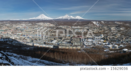 Panoramic view of Petropavlovsk-Kamchatsky City Panoramic view of Petropavlovsk-Kamchatsky City 15629036
