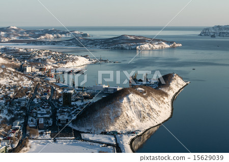 Petropavlovsk City, Avacha Bay and Pacific Ocean 15629039