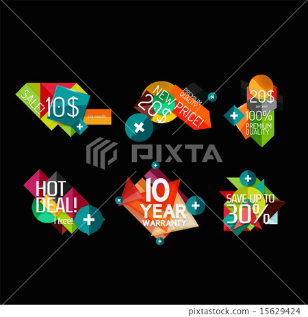 Set of labels, stickers, banners, badges and elements for sale Set of labels, stickers, banners, badges and elements for sale 15629424