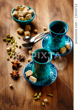 Tea or Hot Wine with Various Spices 15630712