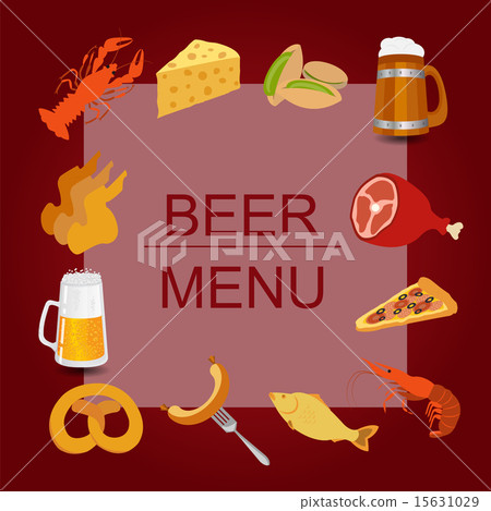 Beer snacks, set icons 15631029