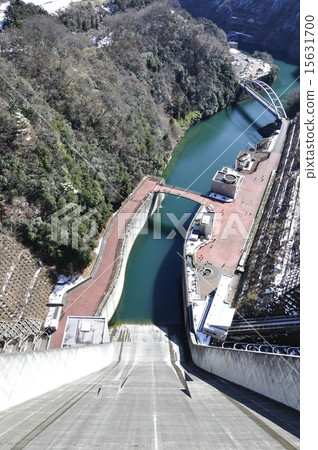 從上面Miyagase水壩視圖 15631700