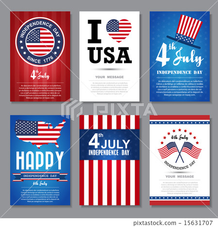Set of greeting card ,Independent day background. 15631707