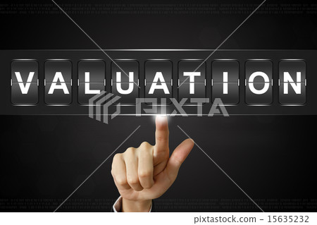 business hand clicking Valuation on Flipboard business hand clicking Valuation on Flipboard 15635232
