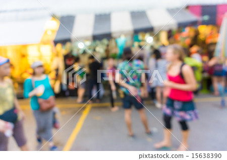 Blur of tourists shopping in Chatuchak market Blur of tourists shopping in Chatuchak market 15638390