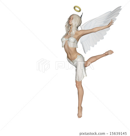Cute angel perming 3DCG illustration material Cute angel perming 3DCG illustration material 15639145
