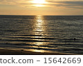 海邊日落划船 15642669