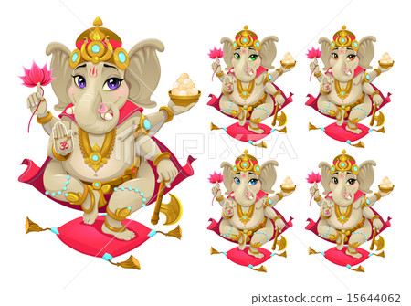 Ganesh in 5 different colors 15644062