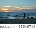 晚上海灘的黃昏黃昏 15646719