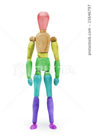 Wood figure with bodypaint - Rainbow flag 15646797