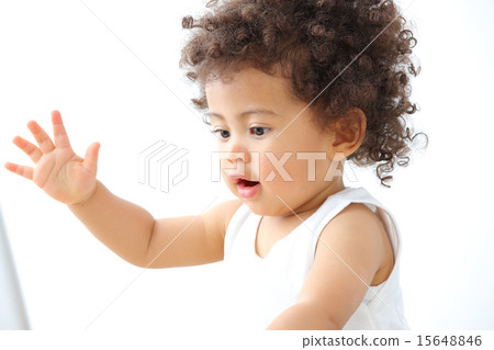 Laptop computer and 1 year old child 15648846