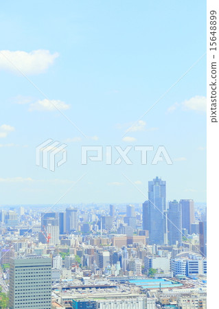 Buildings in Tokyo and blue sky Buildings in Tokyo and blue sky 15648899