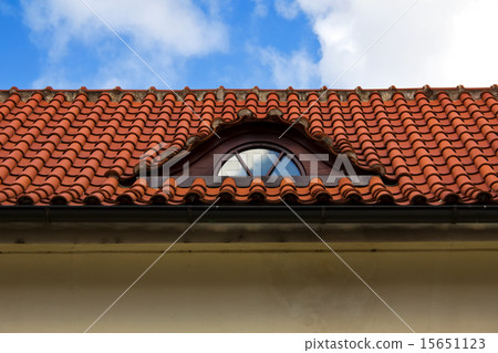 Detail of red tiled roof Detail of red tiled roof 15651123