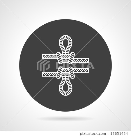 Rope knot black round vector icon - Stock Illustration [15651434] - PIXTA