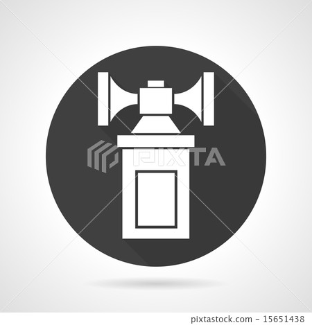 Air horn black round vector icon Air horn black round vector icon 15651438