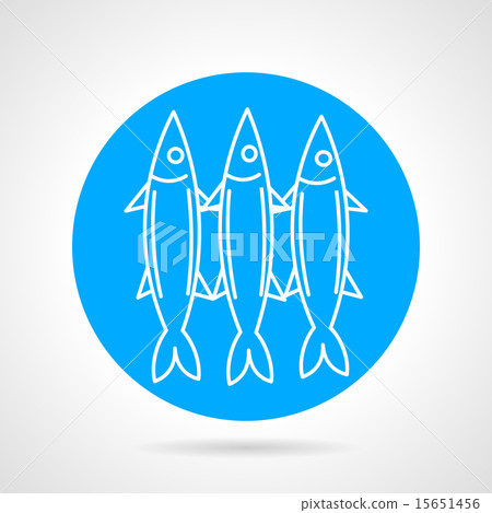 Sea fish blue round vector icon - Stock Illustration [15651456] - PIXTA