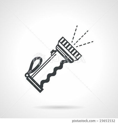 Flashlight black line vector icon - Stock Illustration [15651532] - PIXTA