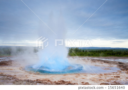 Eruption of Strokkur Geyser in Iceland 15651640