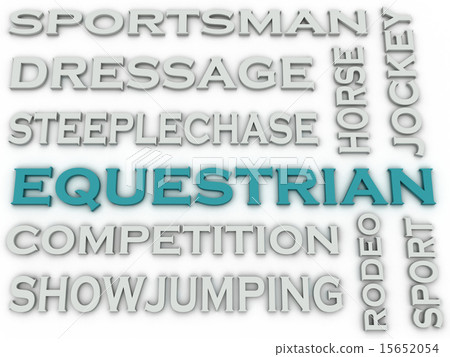 3d image Equestrian  issues concept word cloud  15652054