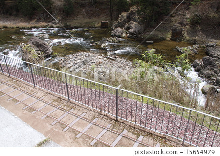 Townscape of Ikuno Ginzan / Truck orbit trace near Himemiya Shrine and Ichikawa 15654979