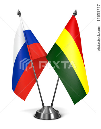 Russia and Bolivia - Miniature Flags. 15655757