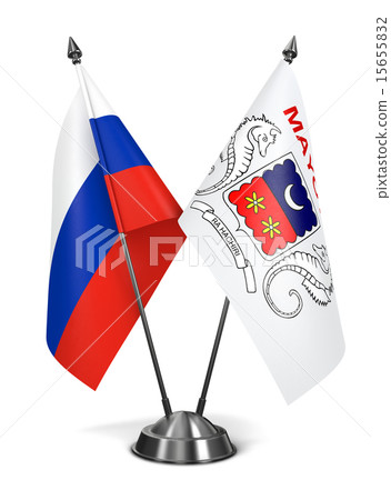 Russia and Mayotte - Miniature Flags. 15655832