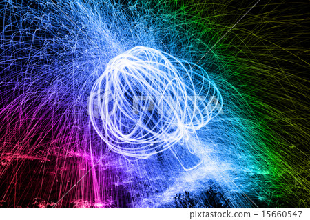 Showers of hot glowing sparks Showers of hot glowing sparks 15660547