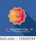 father's day greeting with best dad badge 15660594
