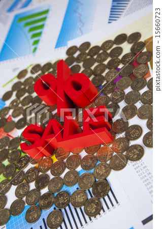 Finance concept, Percent, natural colorful tone 15660723