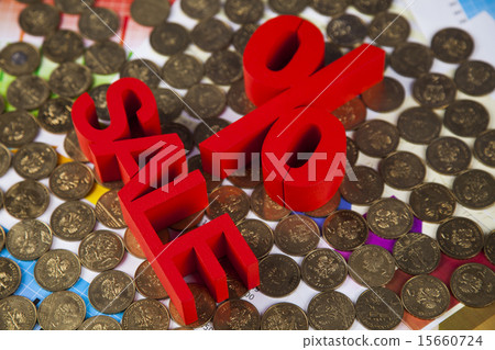Sale, Percent sign, natural colorful tone 15660724