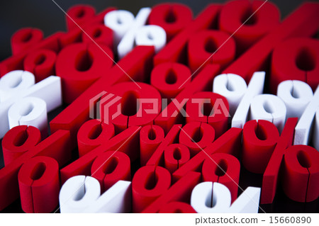 Finance concept, Percent, natural colorful tone 15660890