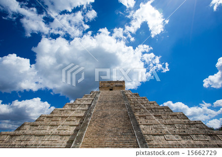 Kukulkan Pyramid in Chichen Itza Site 15662729