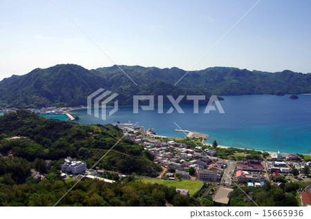Chichijima, the Ogasawara Islands, landscape in the island (scenery from Mikatsukiyama mountain peak) Chichijima, the Ogasawara Islands, landscape in the island (scenery from Mikatsukiyama mountain peak) 15665936