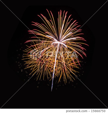 Colorful fireworks on the black sky background Colorful fireworks on the black sky background 15668750