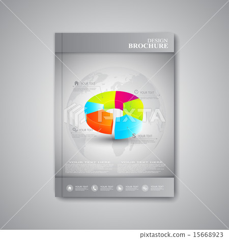 Modern abstract template layout  brochure, magazine, flyer, booklet, cover or report in A4 size for 15668923