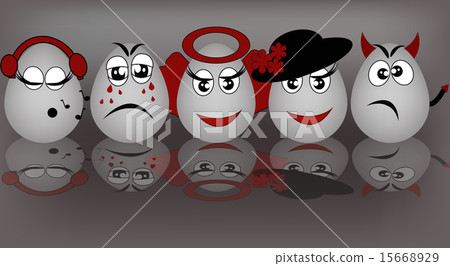 Set amusing eggs 15668929