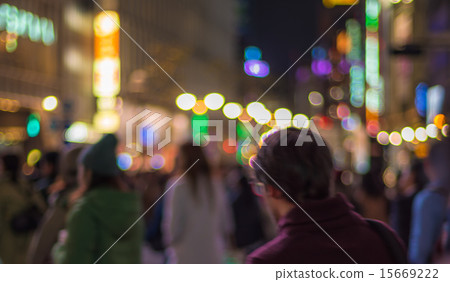 Defocused urban night scene Defocused urban night scene 15669222