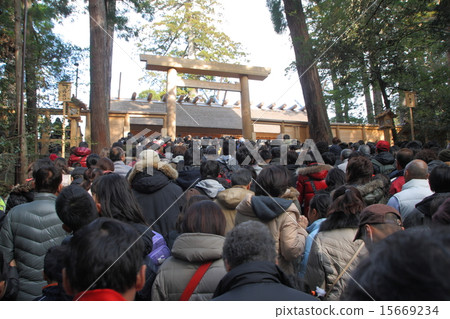 Ise shrine inland shrine in New Year's visit to New Year's Day 15669234