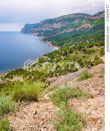 Rocky seascape of Crimea, Ukraine Rocky seascape of Crimea, Ukraine 15669417