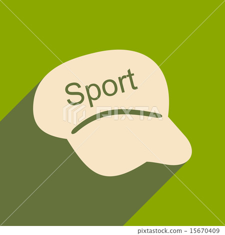 Flat with shadow icon and mobile applacation cap 15670409