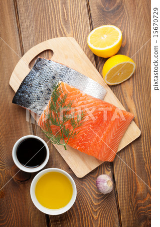 Salmon, spices and condiments Salmon, spices and condiments 15670729