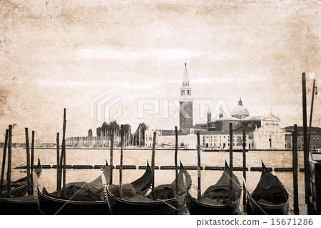 artwork in retro style, Venice artwork in retro style, Venice 15671286