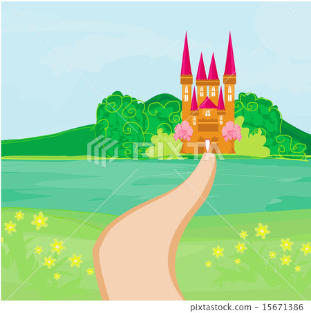 Magic Fairy Tale Princess Castle - Stock Illustration [15671386] - PIXTA