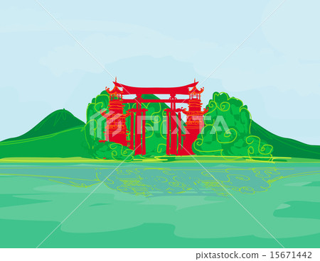 Traditional abstract chines landscape 15671442
