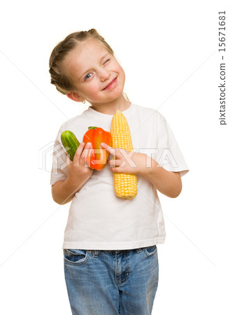 girl with vegetables girl with vegetables 15671681