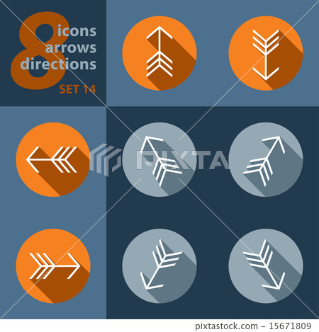 set of eight icons with arrows set of eight icons with arrows 15671809