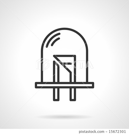 Dot diode black line vector icon Dot diode black line vector icon 15672301