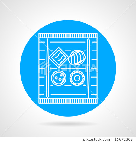 Sushi blue round vector icon Sushi blue round vector icon 15672302